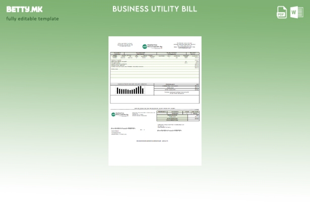 модерен стил Шаблон за деловна сметка за комунални услуги Deep East Texas Electr
